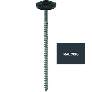 Vis de couverture 4,5x45 inox A2 RAL7016 + rondelles EPDM - 100 pces