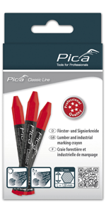 Boite de 12 craies forestières PRO Rouges 120x12mm FDS