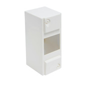 Coffret vide 1 rangée/4 modules 84x130x6 84x130x63mm