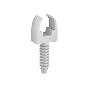 Clips avec chevilles Ø16 gris - 10 pces