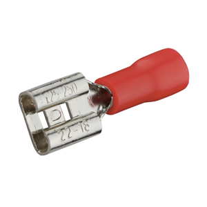 Clips pré-isolés Femelle Rouge 6.3x0.8mm - 10 pces