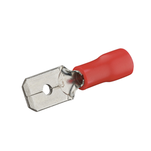 Clips pré-isolés Mâle Rouge 6.3x0.8mm - 10 pces