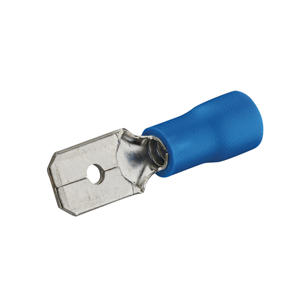Clips pré-isolés Mâle Bleu 6.3x0.8mm - 10 pces