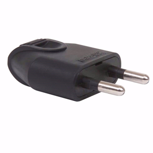 Fiche mâle droite 6A noir