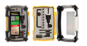 Kit terrasse complet foret 4mm fraisoir perçage 4mm + 8 embouts et porte embout