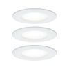 3 spots encastrés LED fixes NOVA alu blanc IP44 78mm GU10 3x6,5W 3x460lm 230V 4000K