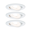 3 spots encastrés LED orientables NOVA alu blanc IP20 84mm GU10 3x6,5W 3x460lm 230V 2700K