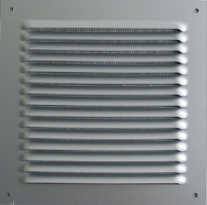 Grille ALU anodisé 250x250mm en applique en applique avec moustiquaire