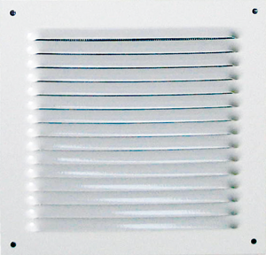 Grille ALU blanc 200x200mm en applique avec moustiquaire