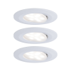 3 spots encastrés LED orientables CALLA plastique blanc IP65 90mm 3x6W 3x530lm 230V 4000K