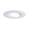 Spot encastré LED orientable CALLA plastique blanc IP65 90mm 5W 400lm 230V 3000K