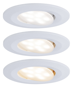 3 spots encastrés LED orientables CALLA plastique blanc IP65 90mm 3x5W 3x400lm 230V 3000K