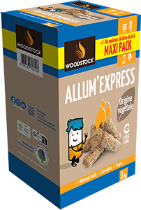 Allume feu  ALLUM' EXPRESS  100% naturel 1KG +/- 80 bâtonnets