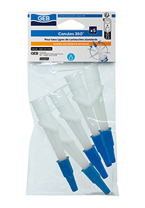 Canules 360° pour cartouches silicone - 5 pces