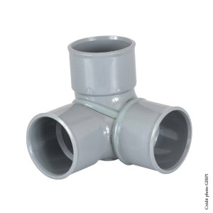 Coude double équerre PVC 87°30 Ø40mm - Femelle/Femelle - eaux usées