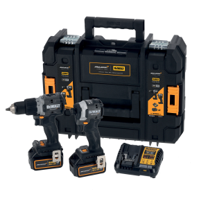 Kit 2 outils XR 18V 5AH Brushless DEWALT Perceuse-visseuse percussion + Visseuse à chocs