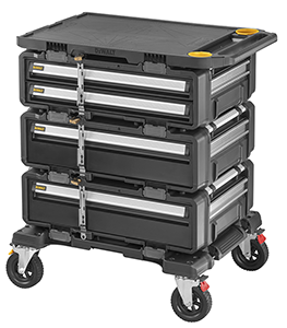 Tour 5 en 1  DEWALT 1 plateau + 3 coffrets + 1 chariot