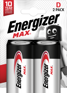 Pile LR20 1.5V alcaline Max Energizer - 2 pces