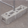Plot béton 25kg pour clôture de chantier trous Ø 40mm