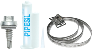 Kit de fixation sur bac acier + accessoires pour PIPECO