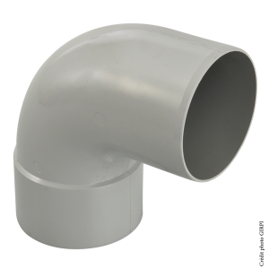 Coude PVC 87°30 eaux pluviales Ø100mm GRIS