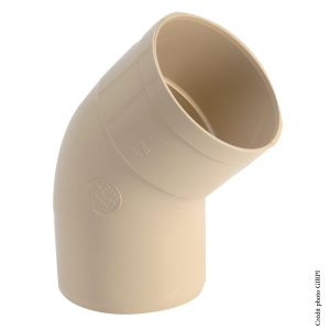 Coude PVC 45° eaux pluviales Ø80mm SABLE