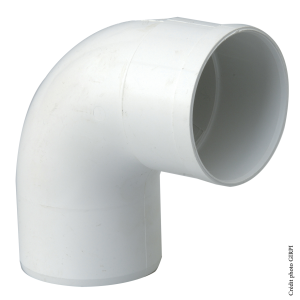 Coude PVC 87°30 eaux pluviales Ø80mm Mâle/Femelle BLANC