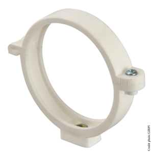 Collier PVC eaux pluviales Ø80mm BLANC