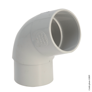 Coude PVC 67°30 eaux pluviales Ø50mm GRIS