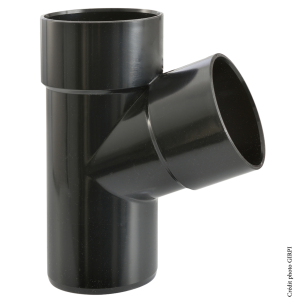 Culotte PVC 67°30 eaux pluviales Ø80mm Mâle/Femelle ARDOISE