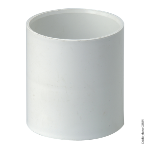 Manchon PVC eaux pluviales Ø80mm BLANC