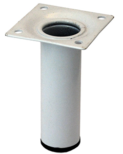 Pied acier blanc Ø30mm H100mm Ø30mm H100mm