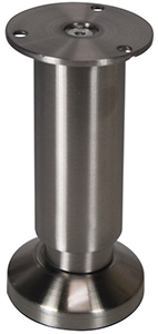 Pied alu nickelé réglable Ø38mm H150mm