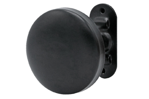 Patère rond 1 tête acier noir mat