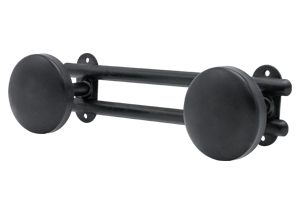 Patère rond 2 têtes acier noir mat