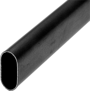 Tube penderie ovale 30x15mm acier noir L.2m