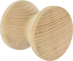 Patère Scandy 1 tête Ø80 P80mm hêtre brut