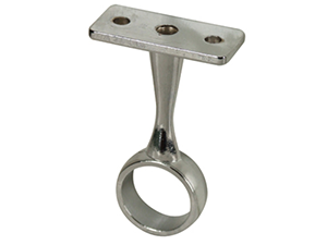 Support de plafond fixe rond chromé pour tube Ø19mm - 2 pces FIN DE SERIE