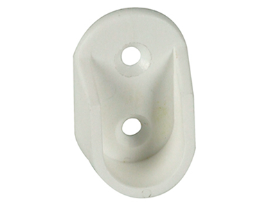 Lot de 2 supports muraux ouverts - Ø19mm rond acier blanc
