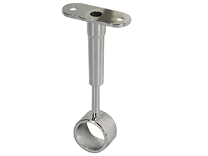 Support de plafond réglable rond chromé pour tube Ø19mm