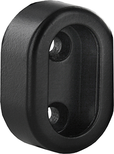 Support noir pour tube de penderie 30x15 - 2 pces