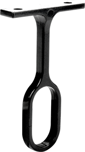 Support de plafond fixe noir pour tube 30x15mm