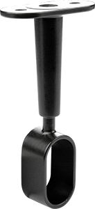 Support de plafond réglable noir pour tube 30x15mm