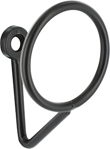 Patère filaire Ring 1 tête H.97mm acier noir