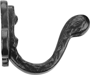 Patère 1 tête L42 H51 P65mm fer noir