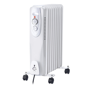 Radiateur bain d'huile 9 éléments 2000W Blanc