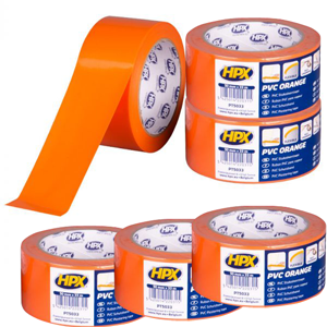 Ruban protection adhésif PVC Orange 50mmx33m - Pack promo 5+1pces / PT5033P