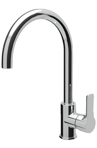 Mitigeur EVIER chromé haut bec rond + flexibles - CU.7700/P- FIN DE SERIE