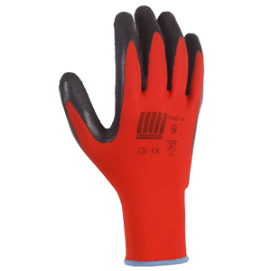 Gants tous travaux rouge/noir T9