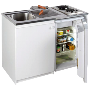 Kitchenette 120x60 standard avec 2 plaques électriques+frigo